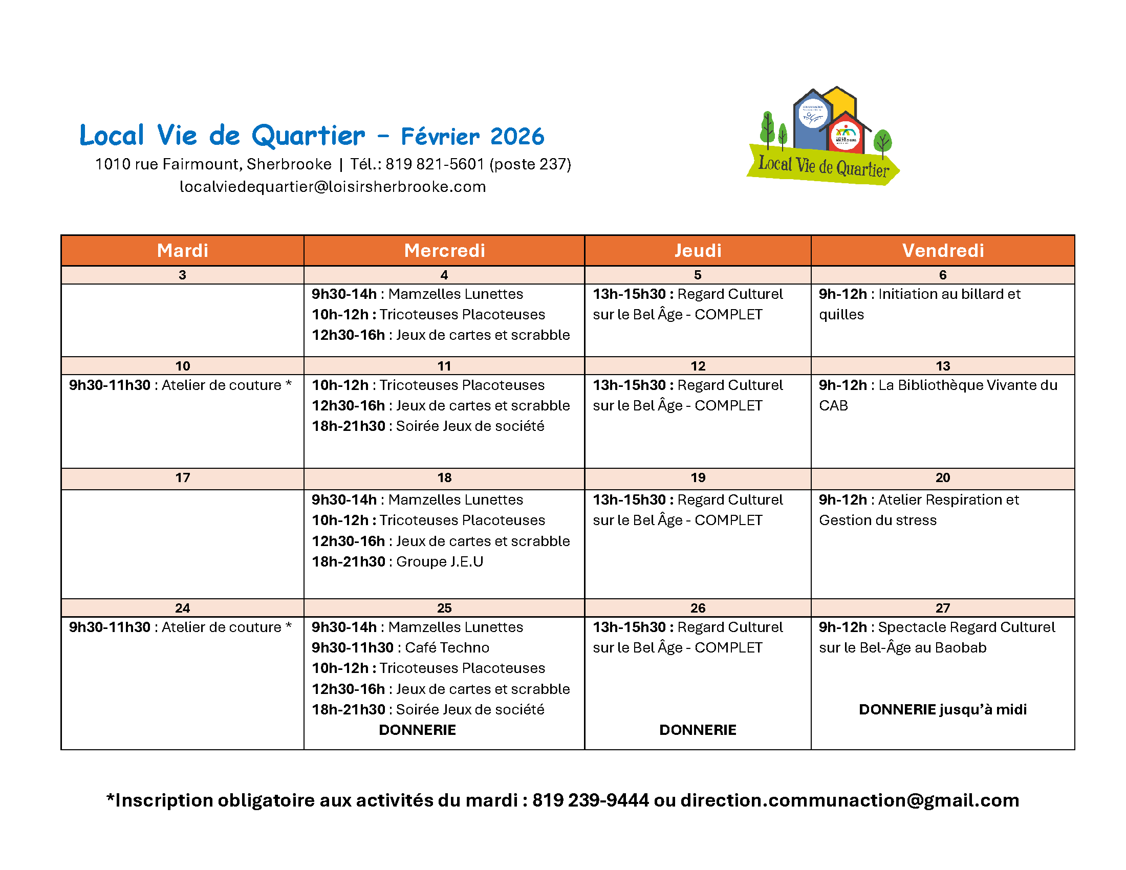local-vdq-calendrier-fev2026 Local Vie de Quartier - Calendrier des activités février 2026 - Centre Multi Loisirs Sherbrooke