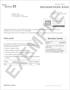 Exemple – allocation famille du gouvernement du Québec