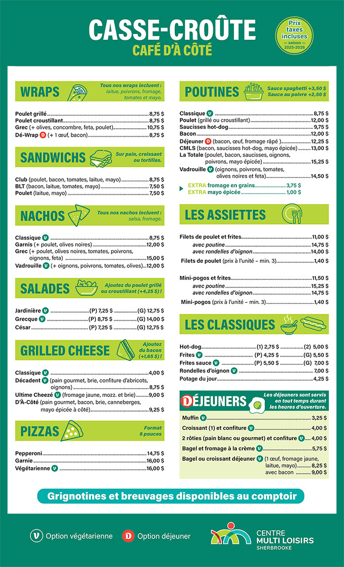 menu-cmls-2025-700px Menu Casse-croûte Café d'à côté - Centre Multi Loisirs Sherbrooke